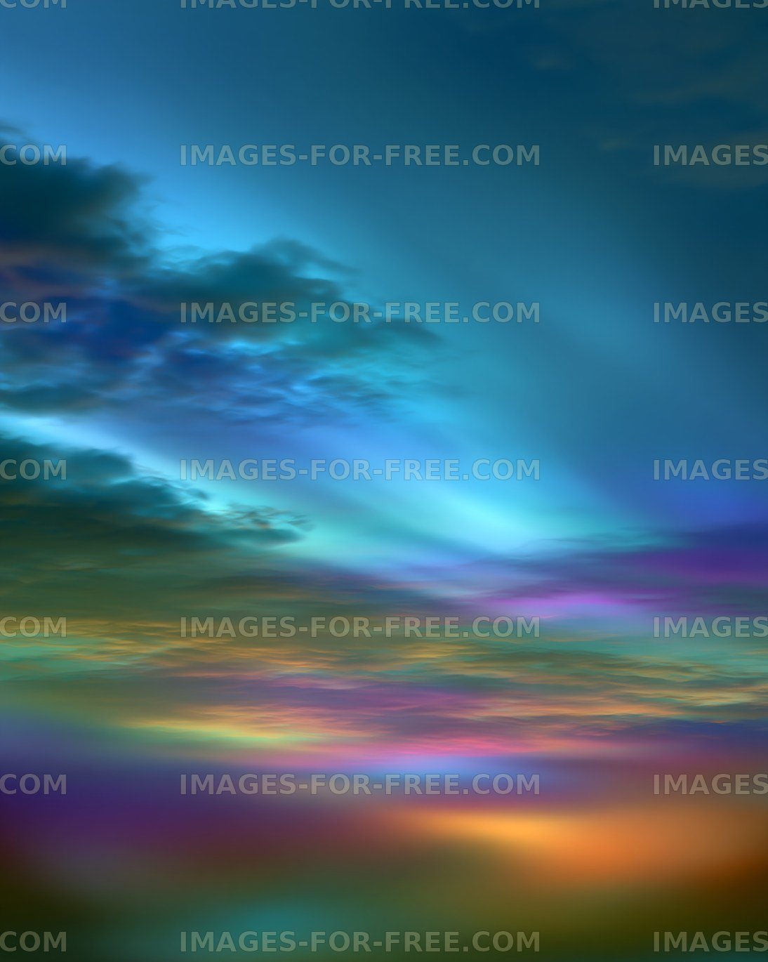 Colorful sky with clouds during twilight