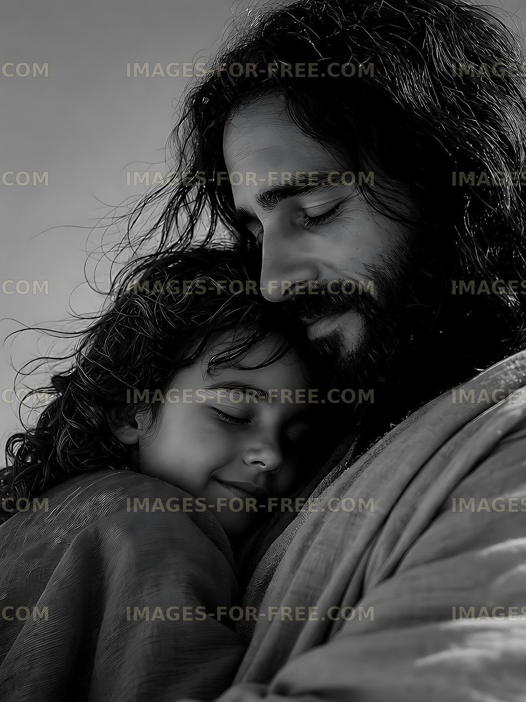 Father and child sharing a tender moment together
