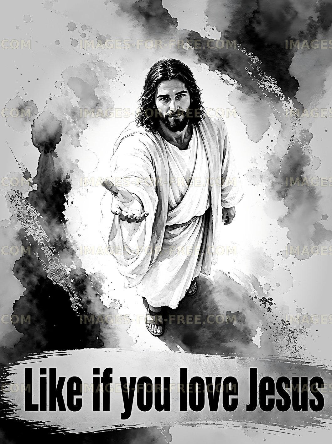 Hand of Jesus reaching out for love and connection