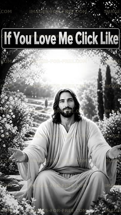Jesus in a garden setting with an invitation to engage