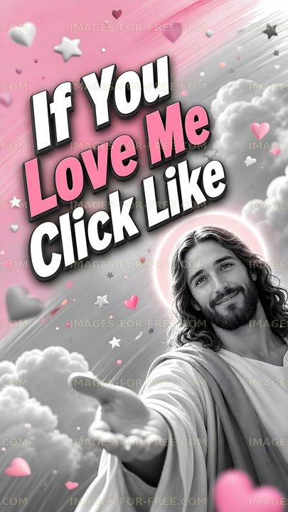 Character with outstretched hand and message about love