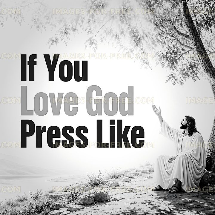 Message encouraging faith shown through a figure in nature