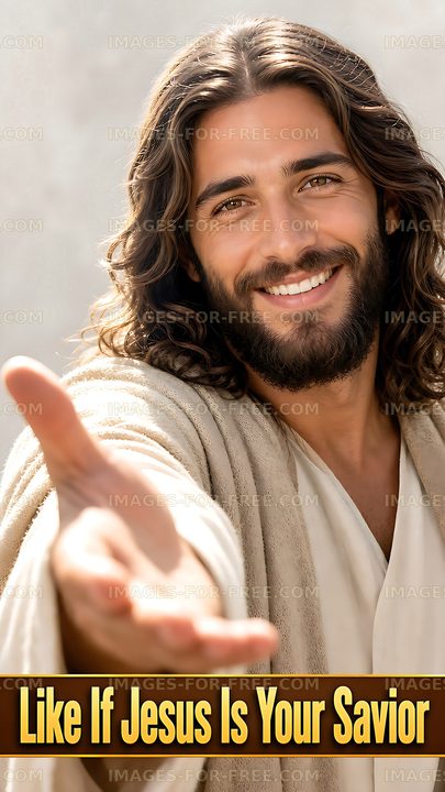Smiling man reaching out with open hands