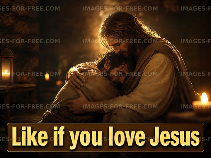 Emotional moment between Jesus and a follower
