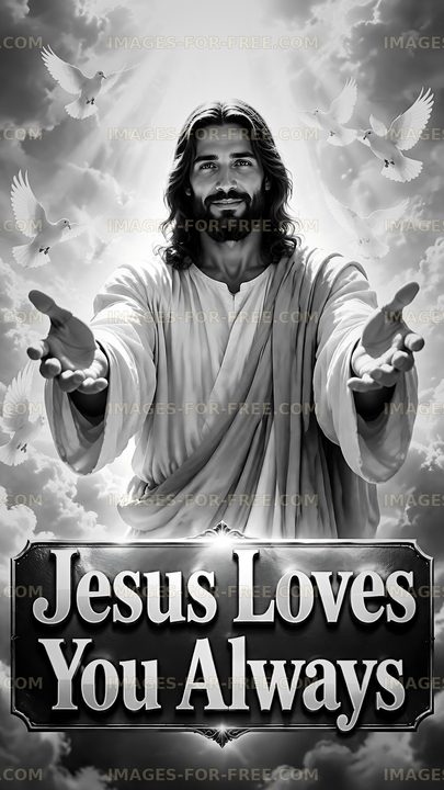 Jesus offers love and hope with open arms