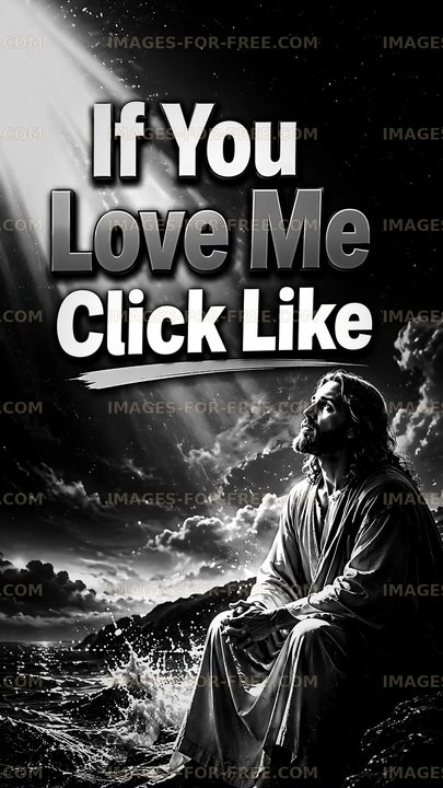 Jesus by the sea with light and text encouragement