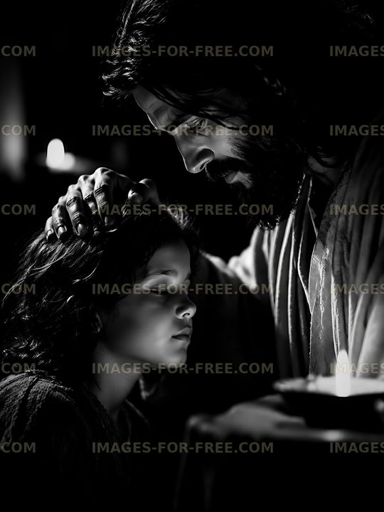 Father and son share a moment of connection in candlelight