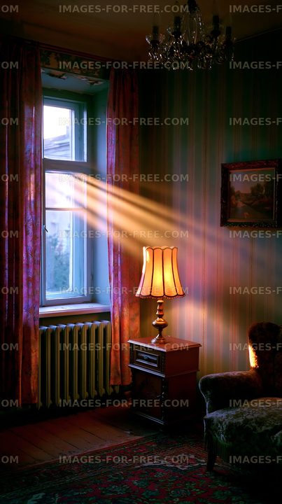 Light streaming through a window into a cozy room