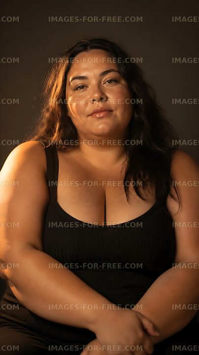 Portrait of woman with brown skin and dark hair