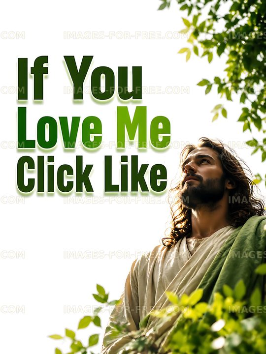 Message with man in cloak looking up surrounded by greenery